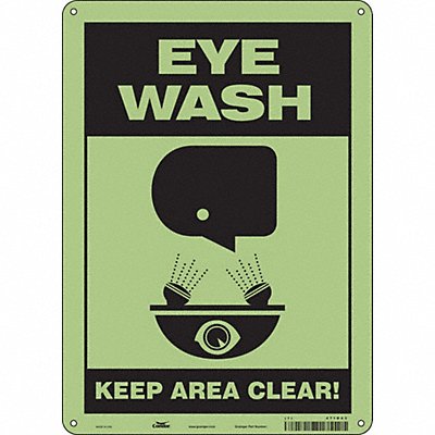 CONDOR 471D43 Safety Sign 14 in x 10 in Polyethylene