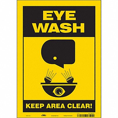 CONDOR 471D47 Safety Sign 14 in x 10 in Vinyl