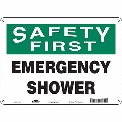 CONDOR 471D66 Safety Sign 10 in x 14 in Polyethylene