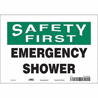 CONDOR 471D68 Safety Sign 7 in x 10 in Vinyl