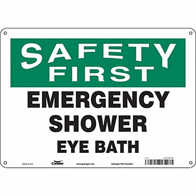 CONDOR 471D76 Safety Sign 10 in x 14 in Polyethylene