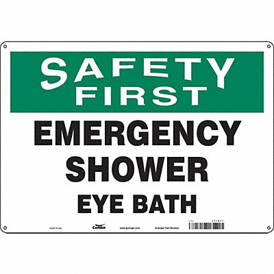 CONDOR 471D77 Safety Sign 14 in x 20 in Polyethylene