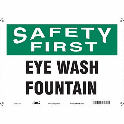 CONDOR 471D90 Safety Sign 10 in x 14 in Polyethylene