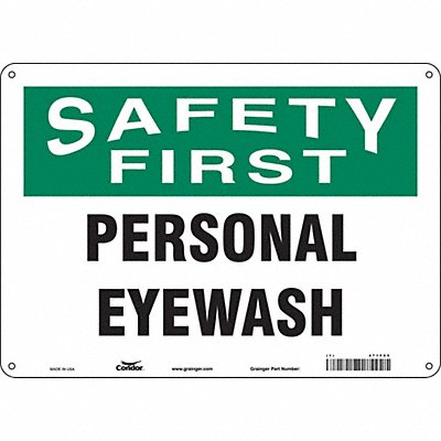 CONDOR 471F05 Safety Sign 10 in x 14 in Aluminum