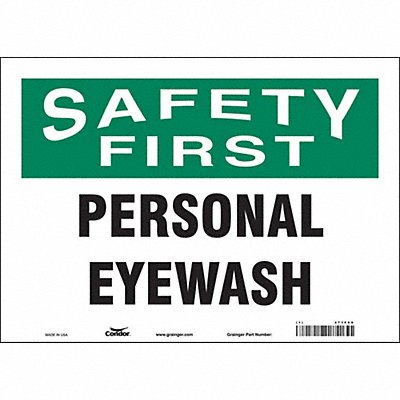 CONDOR 471F09 Safety Sign 10 in x 14 in Vinyl