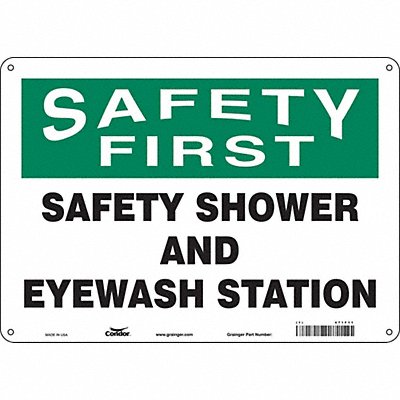 CONDOR 471F11 Safety Sign 10 in x 14 in Aluminum