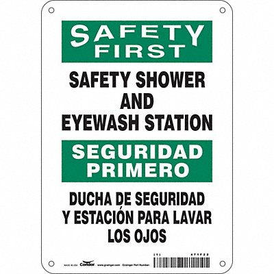 CONDOR 471F22 Safety Sign 10 in x 7 in Polyethylene