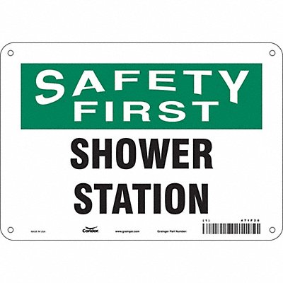 CONDOR 471F26 Safety Sign 7 in x 10 in Aluminum