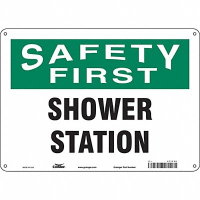CONDOR 471F29 Safety Sign 10 in x 14 in Polyethylene