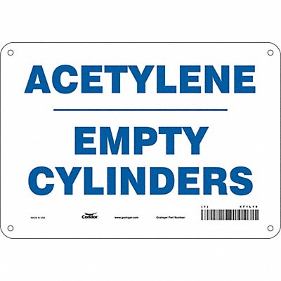 CONDOR 471L18 Safety Sign 7 in x 10 in Aluminum
