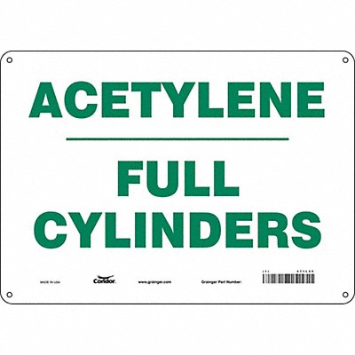 CONDOR 471L25 Safety Sign 10 inx14 in Aluminum
