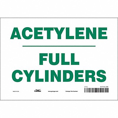 CONDOR 471L28 Safety Sign 7 inx10 in Vinyl