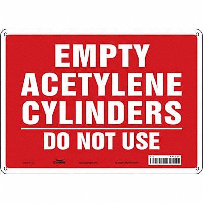 CONDOR 471L31 Safety Sign 10 inx14 in Aluminum