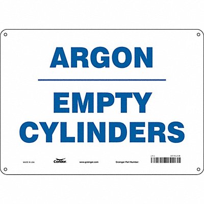 CONDOR 471L39 Safety Sign 10 inx14 in Polyethylene