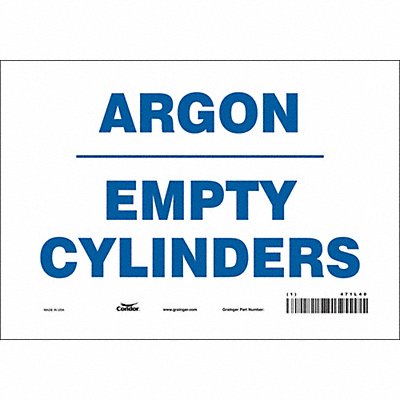CONDOR 471L40 Safety Sign 7 inx10 in Vinyl