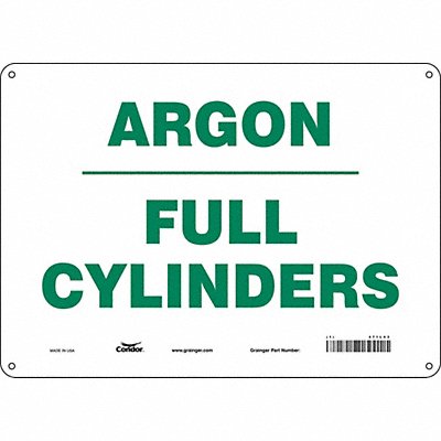 CONDOR 471L43 Safety Sign 10 inx14 in Aluminum