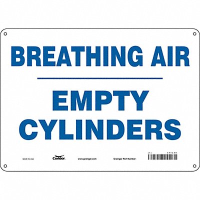 CONDOR 471L49 Safety Sign 10 inx14 in Aluminum