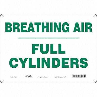 CONDOR 471L55 Safety Sign 10 inx14 in Aluminum