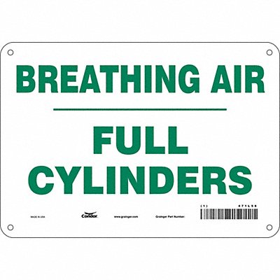 CONDOR 471L56 Safety Sign 7 inx10 in Polyethylene