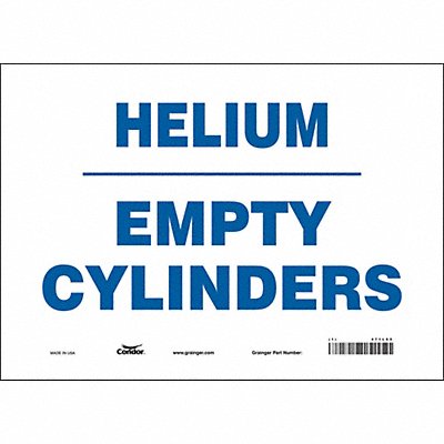 CONDOR 471L65 Safety Sign 10 in x 14 in Vinyl