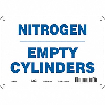 CONDOR 471L72 Safety Sign 7 in x 10 in Aluminum