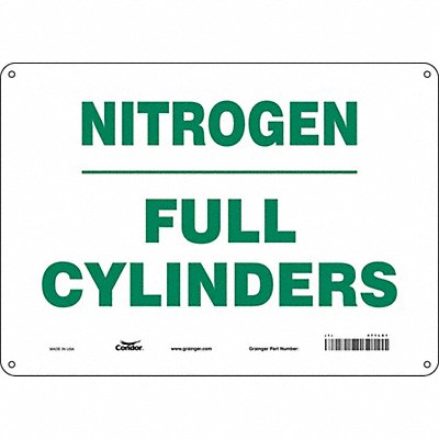 CONDOR 471L81 Safety Sign 10 inx14 in Polyethylene