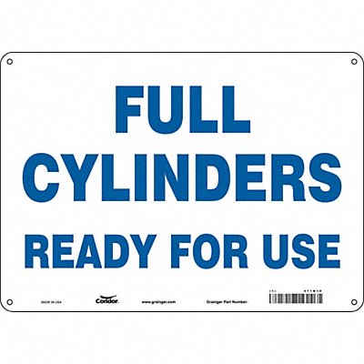 CONDOR 471M10 Safety Sign 10 inx14 in Aluminum