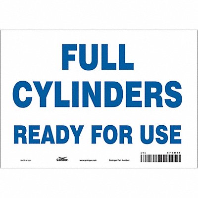 CONDOR 471M15 Safety Sign 7 in x 10 in Vinyl