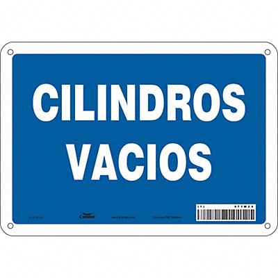 CONDOR 471M24 Safety Sign 7 in x 10 in Aluminum