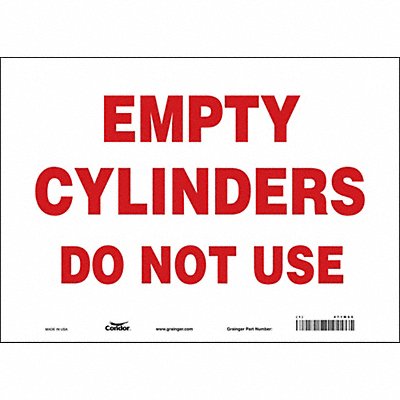 CONDOR 471M66 Safety Sign 10 in x 14 in Vinyl