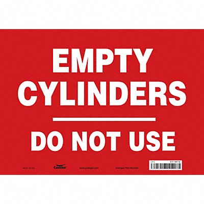 CONDOR 471M72 Safety Sign 10 inx14 in Vinyl