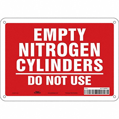 CONDOR 471M81 Safety Sign 7 inx10 in Polyethylene