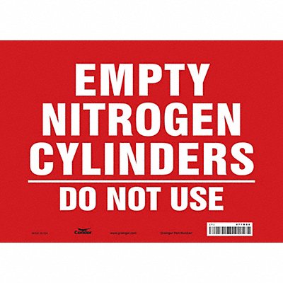 CONDOR 471M84 Safety Sign 10 inx14 in Vinyl