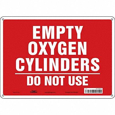CONDOR 471M86 J8590 Safety Sign 10 inx14 in Aluminum