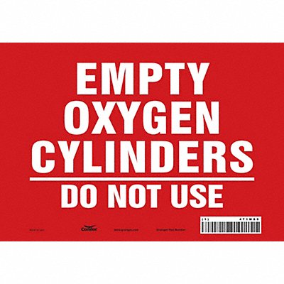 CONDOR 471M89 J8590 Safety Sign 7 inx10 in Vinyl