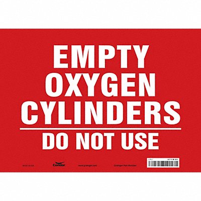 CONDOR 471M90 J8590 Safety Sign 10 inx14 in Vinyl