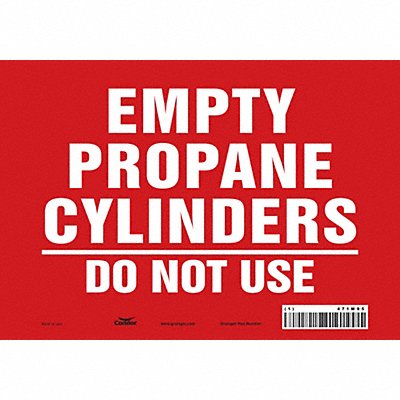 CONDOR 471M95 Safety Sign 7 inx10 in Vinyl