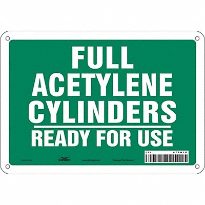 CONDOR 471N18 Safety Sign 7 inx10 in Polyethylene