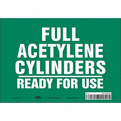 CONDOR 471N20 Safety Sign 7 inx10 in Vinyl