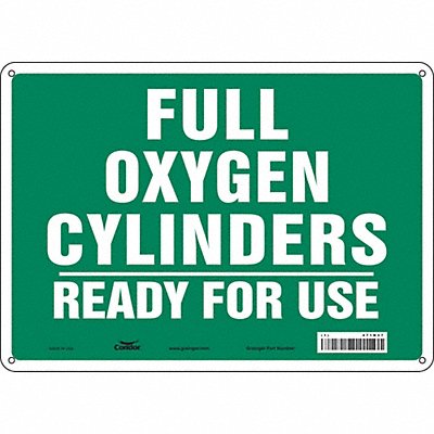 CONDOR 471N37 J8597 Safety Sign 10 inx14 in Polyethylene