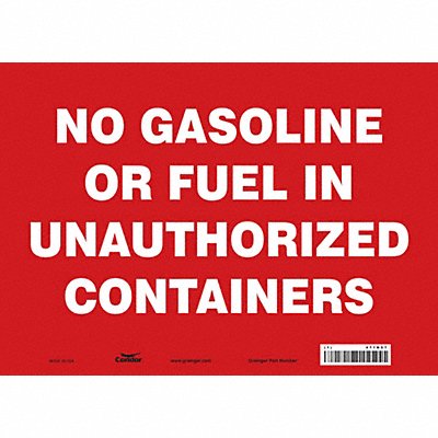 CONDOR 471N57 Safety Sign 10 inx14 in Vinyl