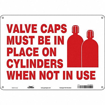 CONDOR 471N67 Safety Sign 10 in x 14 in Polyethylene