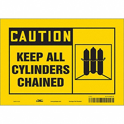 CONDOR 471N86 Safety Sign 7 inx10 in Vinyl