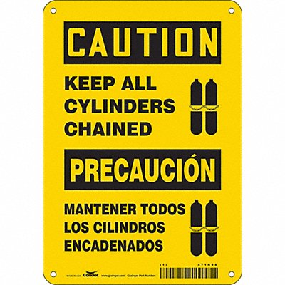 CONDOR 471N96 Safety Sign 10 in x 7 in Polyethylene