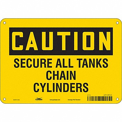 CONDOR 471P01 Safety Sign 7 in x 10 in Aluminum