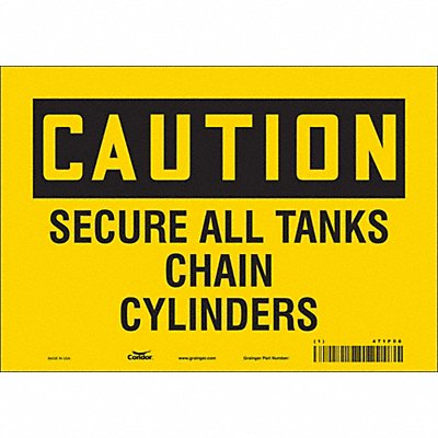 CONDOR 471P06 Safety Sign 7 in x 10 in Vinyl