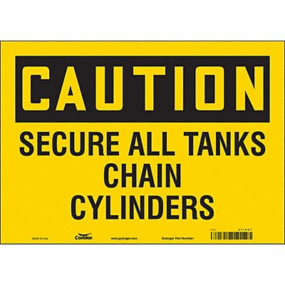 CONDOR 471P07 Safety Sign 10 in x 14 in Vinyl