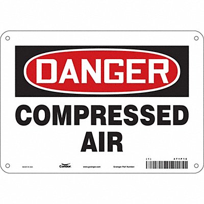 CONDOR 471P16 Safety Sign 7 in x 10 in Polyethylene