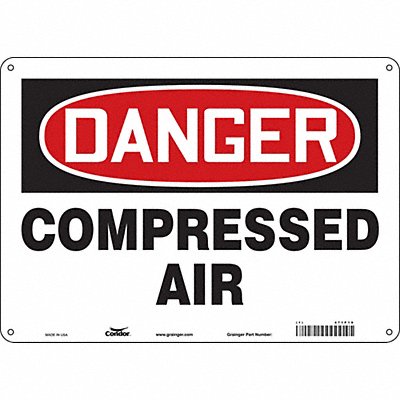 CONDOR 471P19 Safety Sign 10 in x 14 in Vinyl