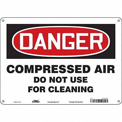 CONDOR 471P41 Safety Sign 10 in x 14 in Polyethylene